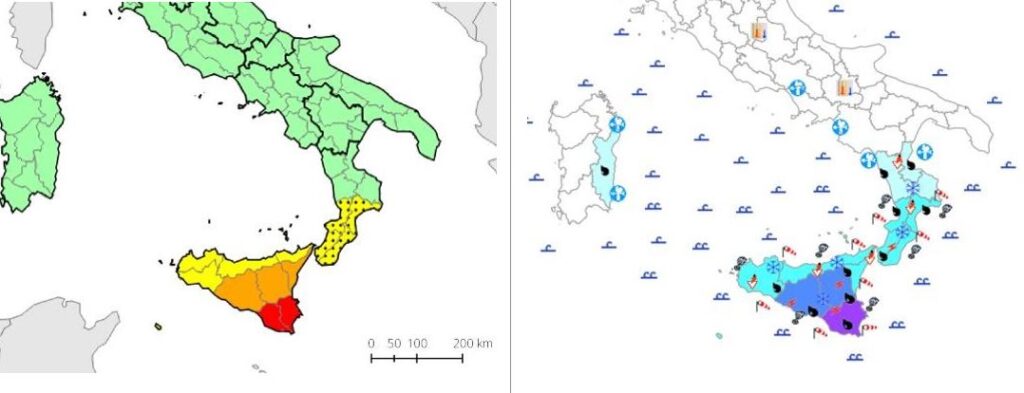 allerta meteo protezione civile ciclone maltempo 10 febbraio