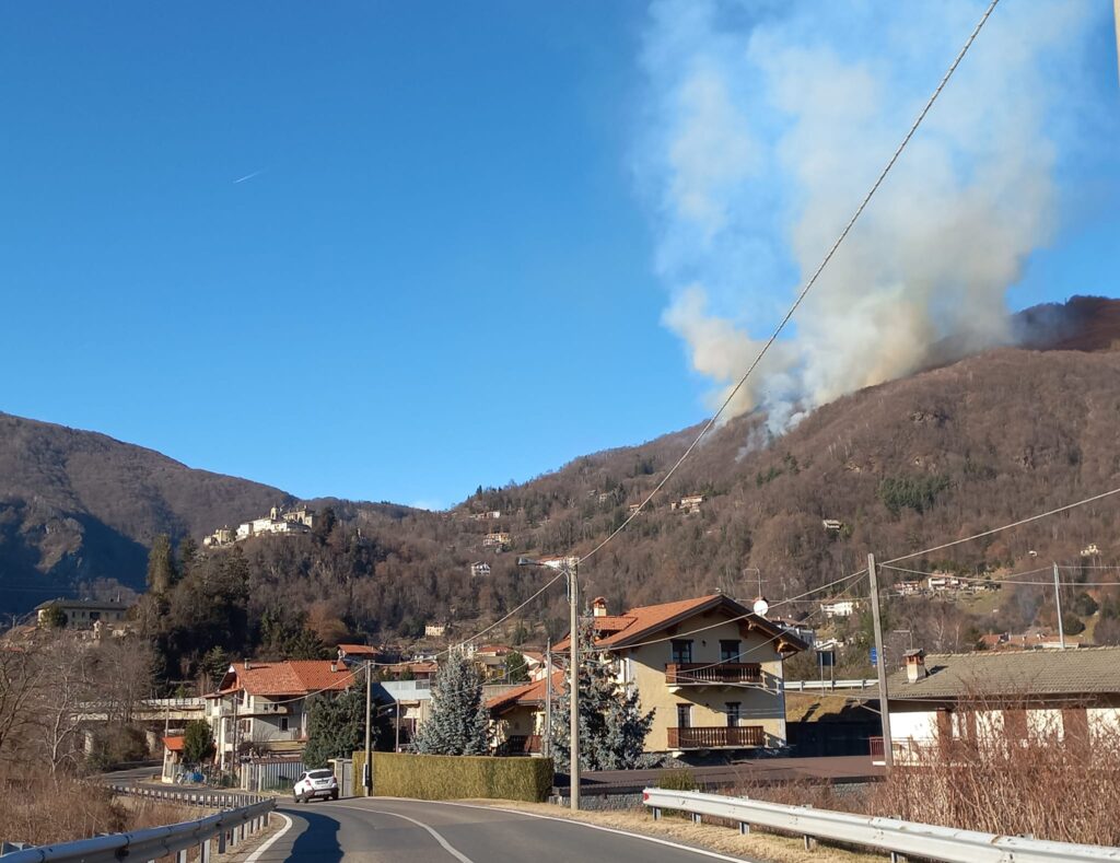 incendio sacro monte di varallo