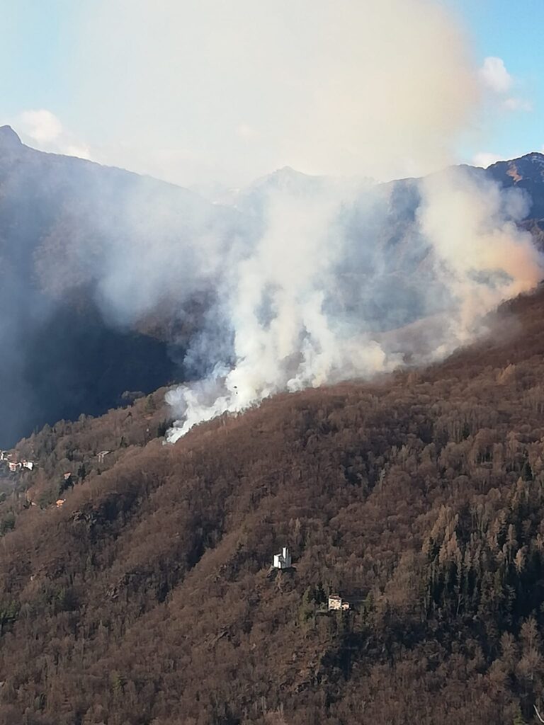 incendio sacro monte di varallo