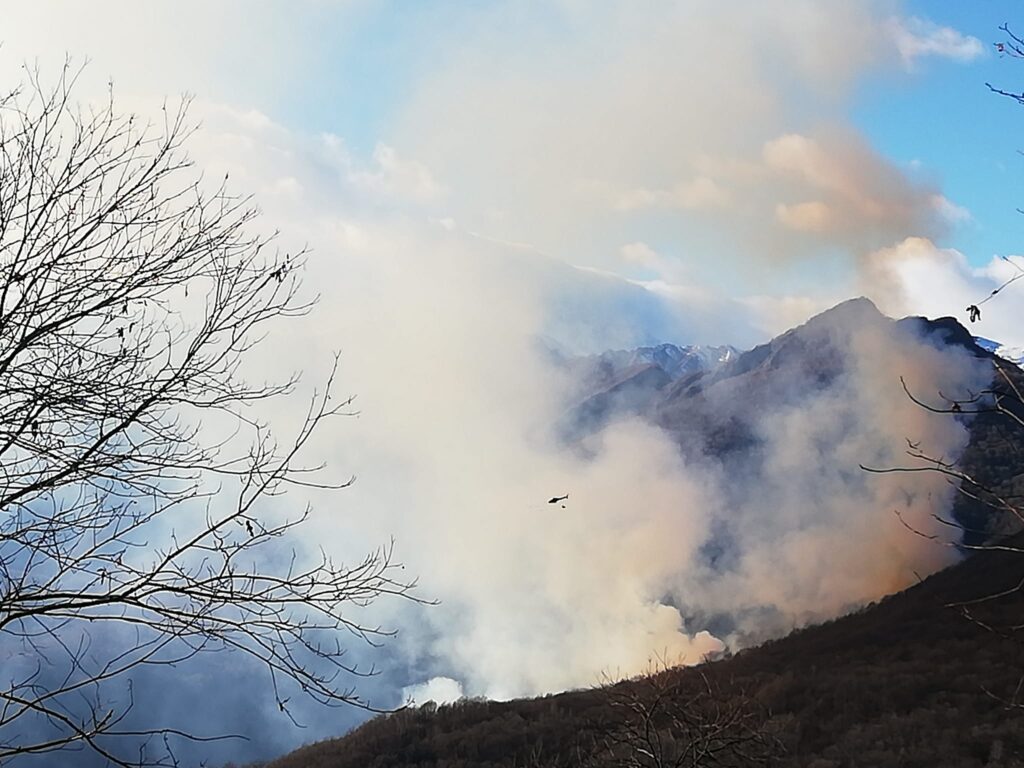 incendio sacro monte di varallo