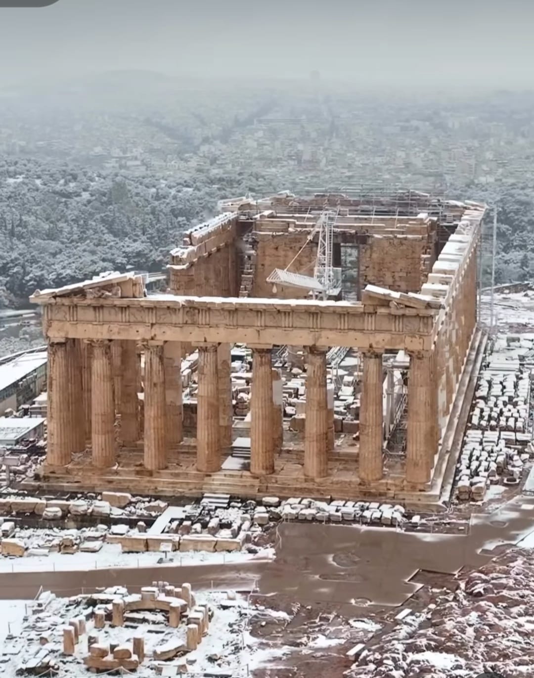 neve atene acropoli grecia