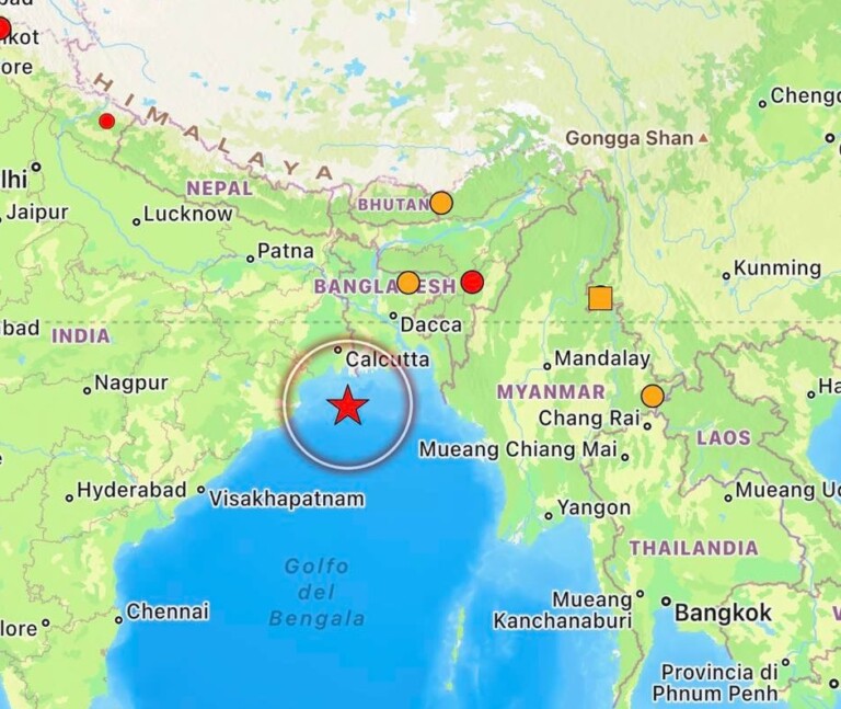 terremoto golfo bengala