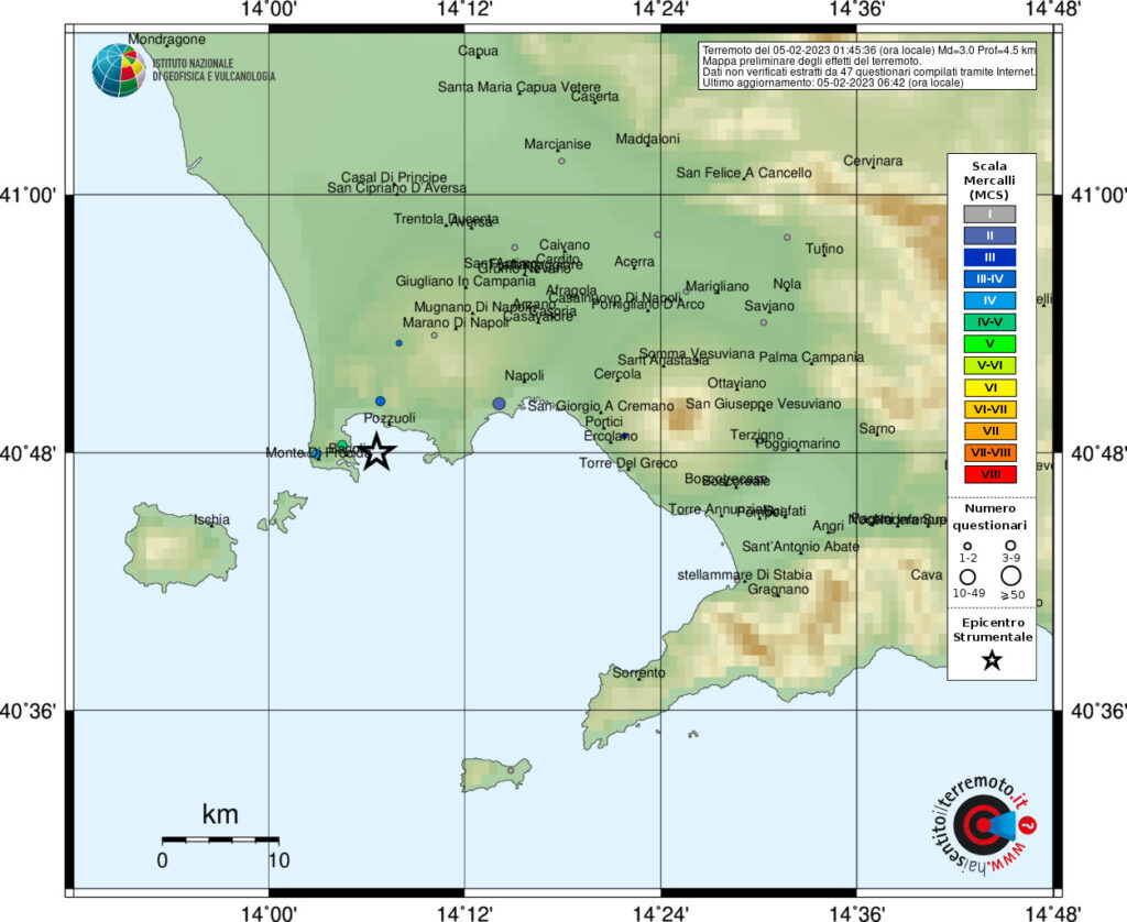 terremoto napoli pozzuoli 5 febbraio