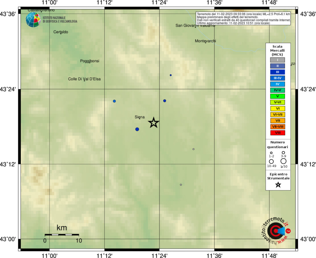 terremoto siena 11 febbraio