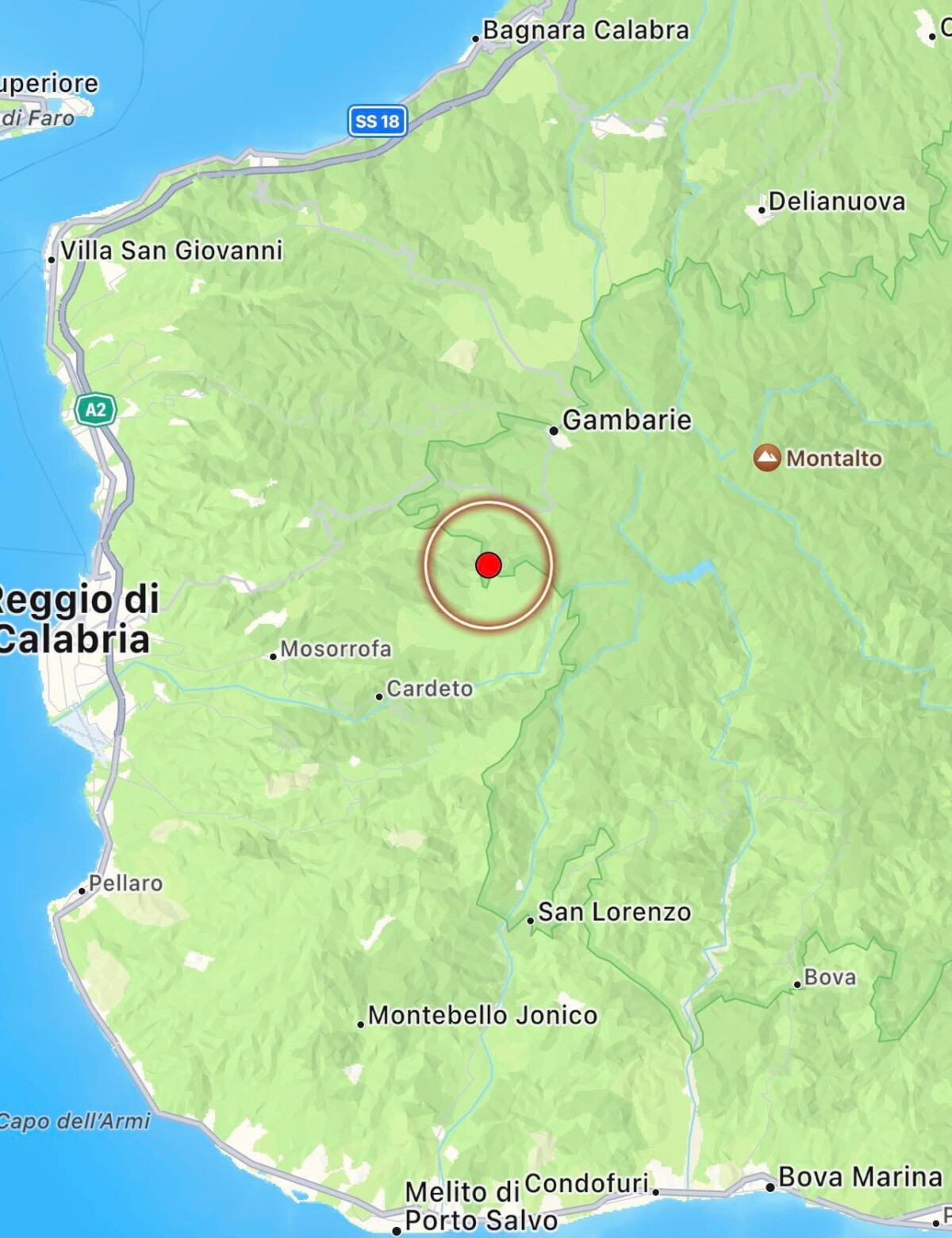 terremoto aspromonte reggio calabria