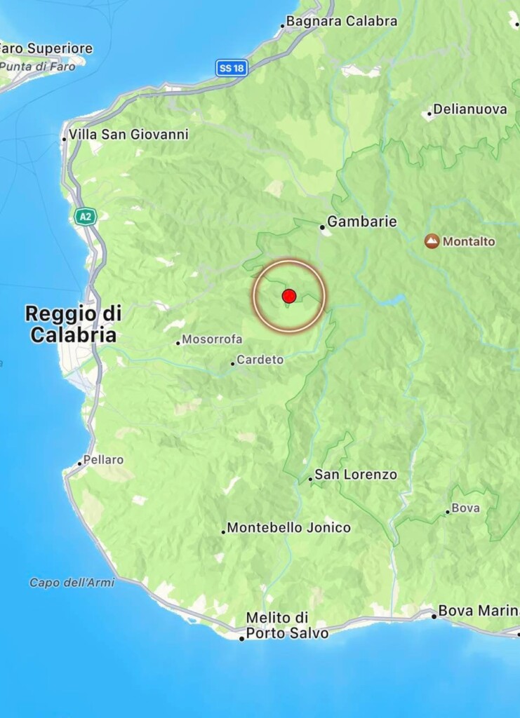 terremoto aspromonte reggio calabria