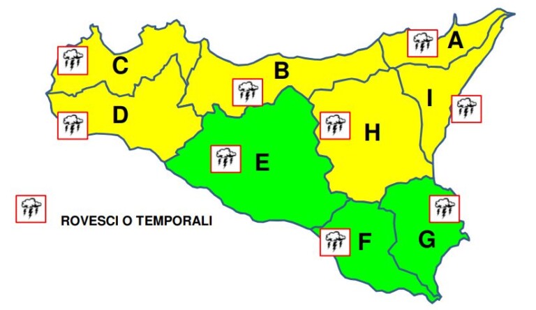 allerta meteo sicilia 5 aprile 2023