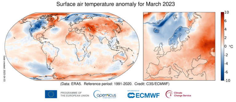 anomalia temperatura marzo 2023