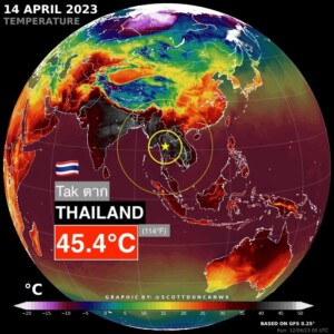 caldo record thailandia 14 aprile 2023