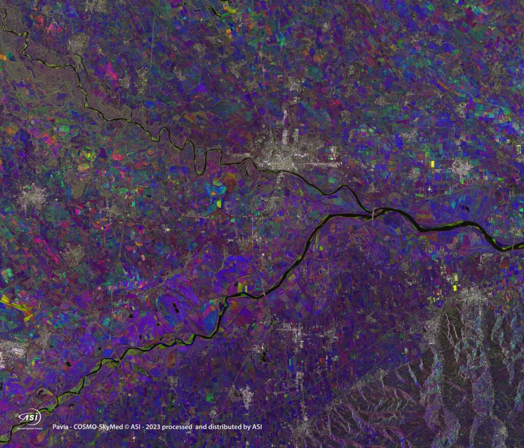 satelliti fiume po siccità