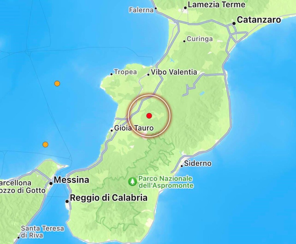 terremoto calabria oggi