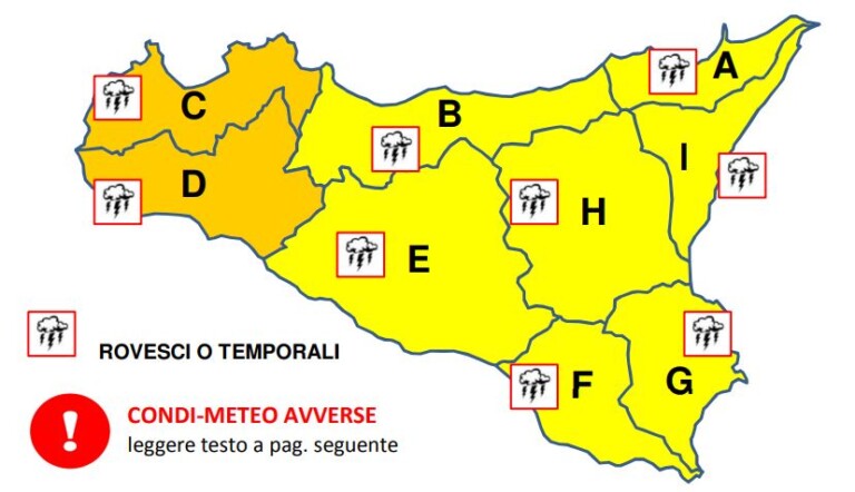 allerta meteo sicilia 16 maggio