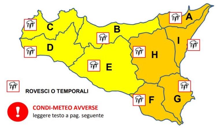 allerta meteo sicilia 20 maggio