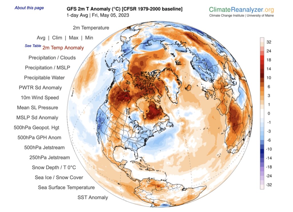 caldo canada 5 maggio 2023