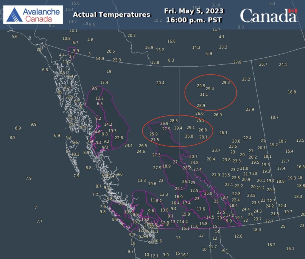 caldo canada 5 maggio 2023