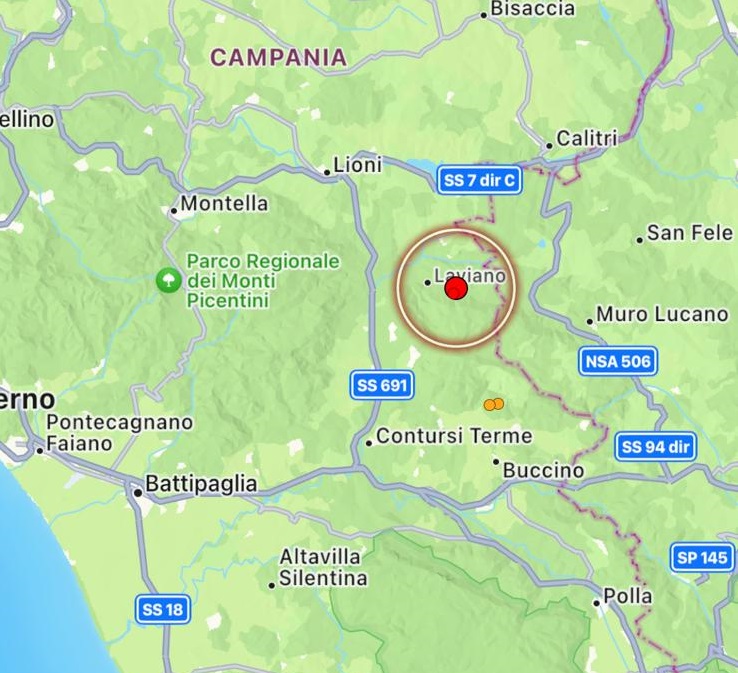 terremoto laviano campania