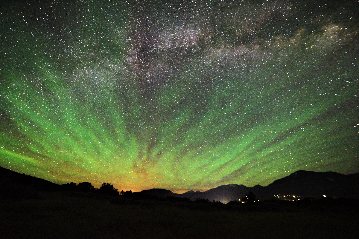 airglow luminescenza notturna colorado cielo verde