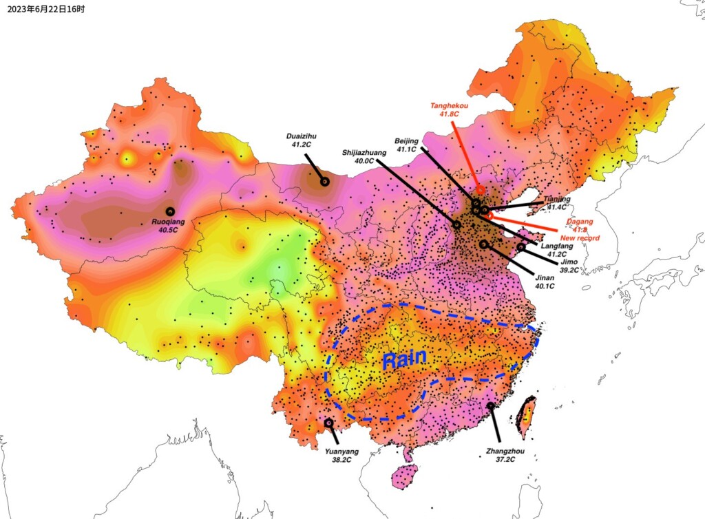 caldo cina 22 giugno 2023