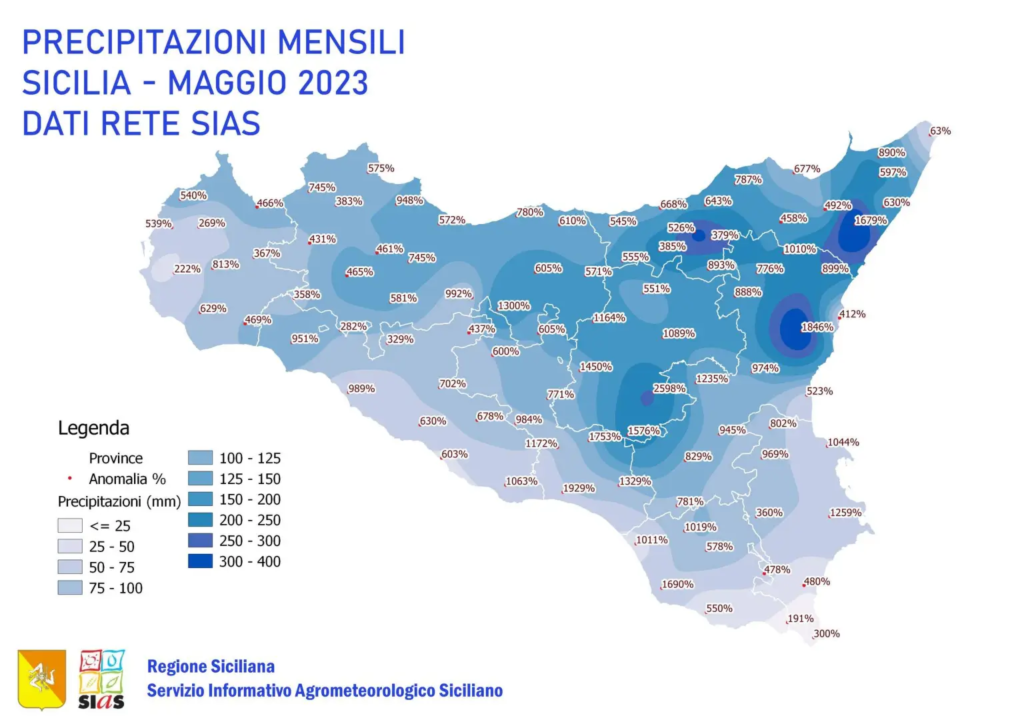 sicilia piogge record maggio 2023