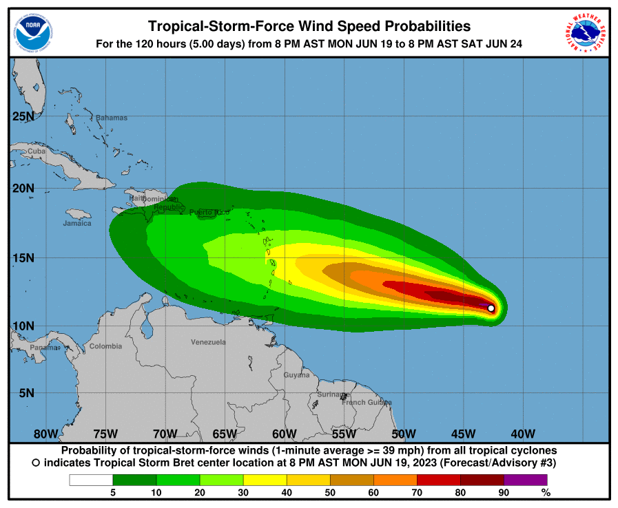 tempesta tropicale Bret