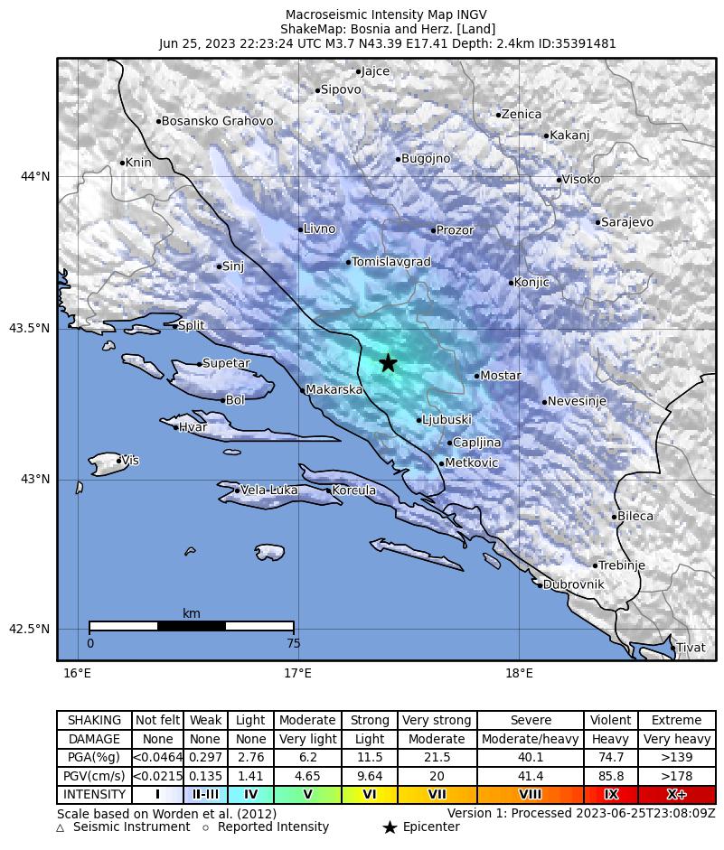 terremoto bosnia erzegovina