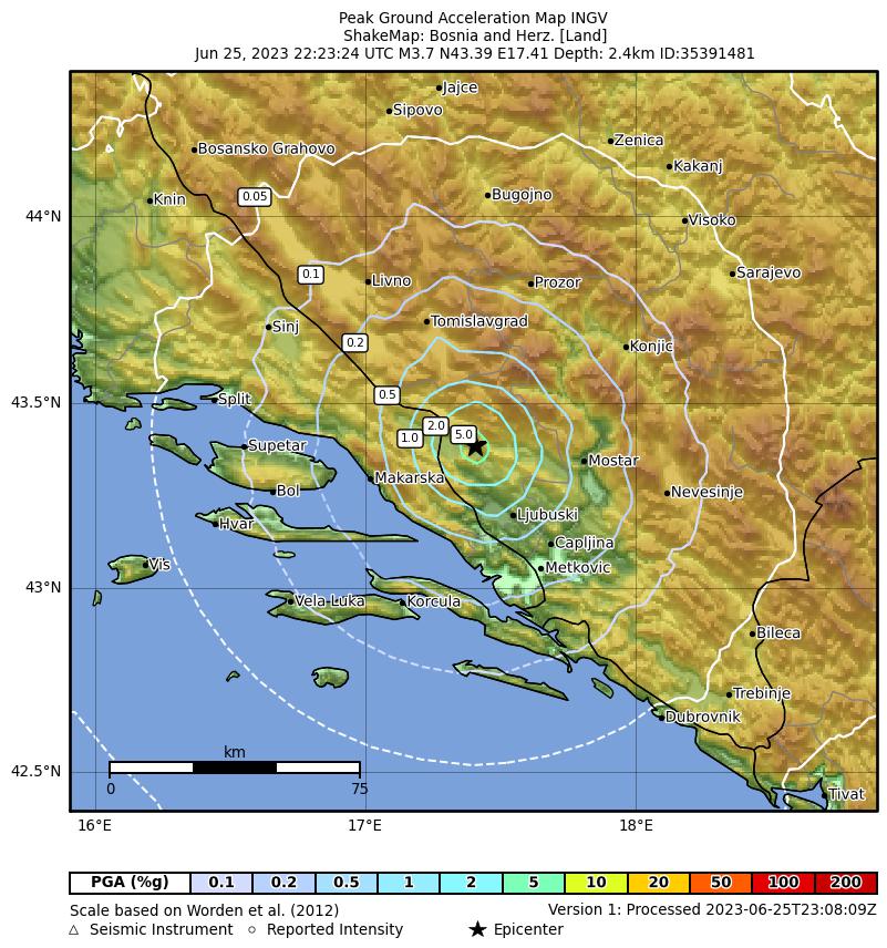 terremoto bosnia erzegovina