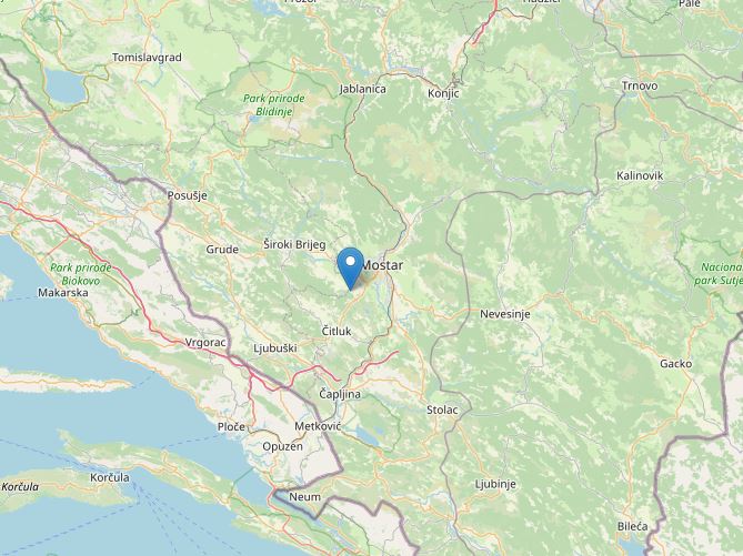 terremoto bosnia mostar