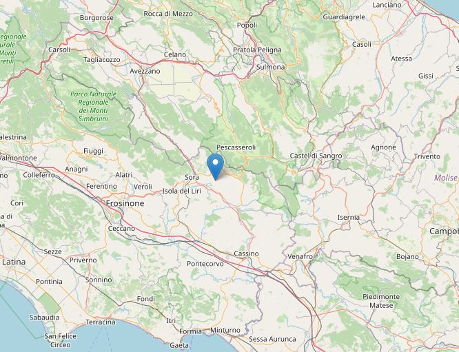 terremoto frosinone oggi 23 giugno