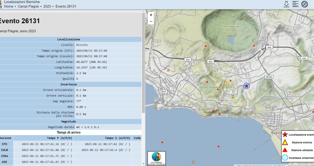 terremoto oggi pozzuoli napoli campi flegrei 11 giugno