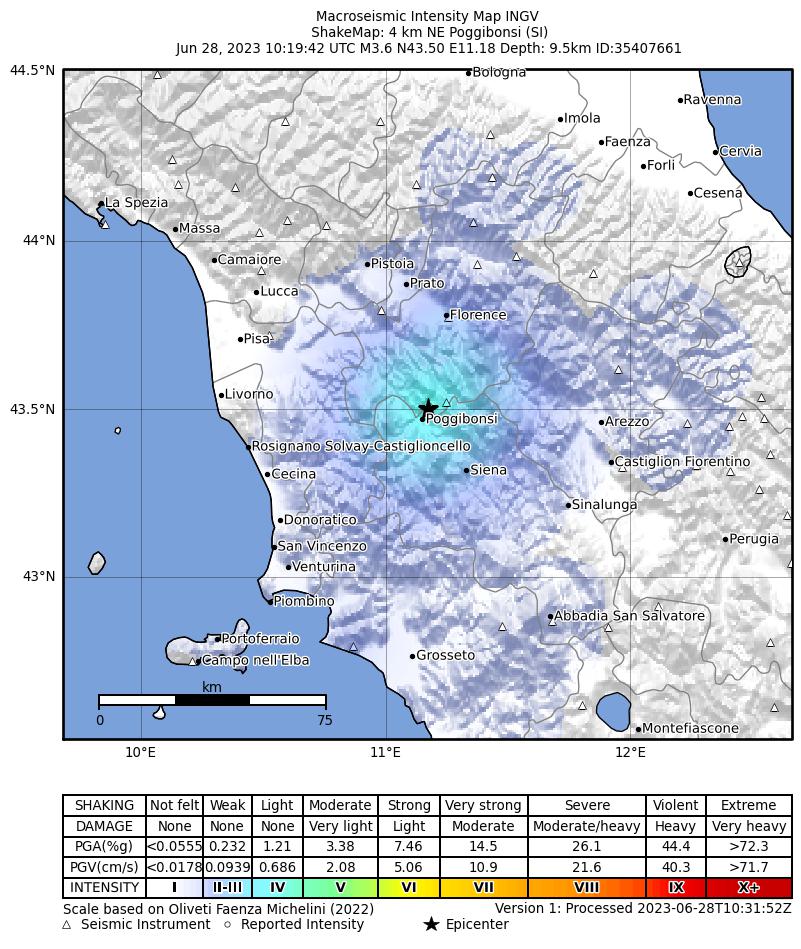 terremoto oggi toscana siena firenze pistoia