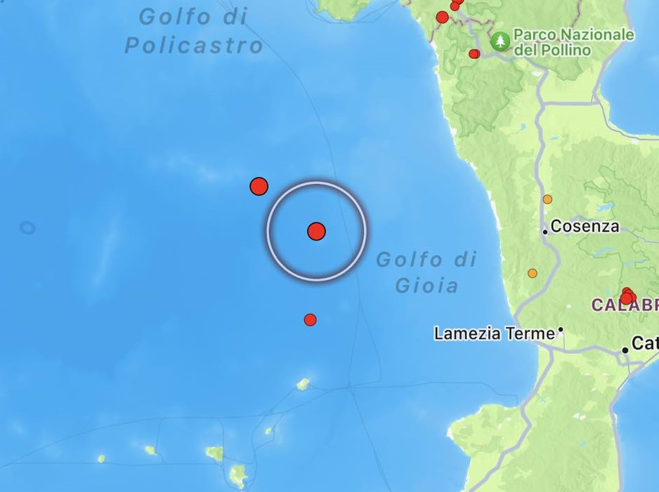 terremoto tirreno