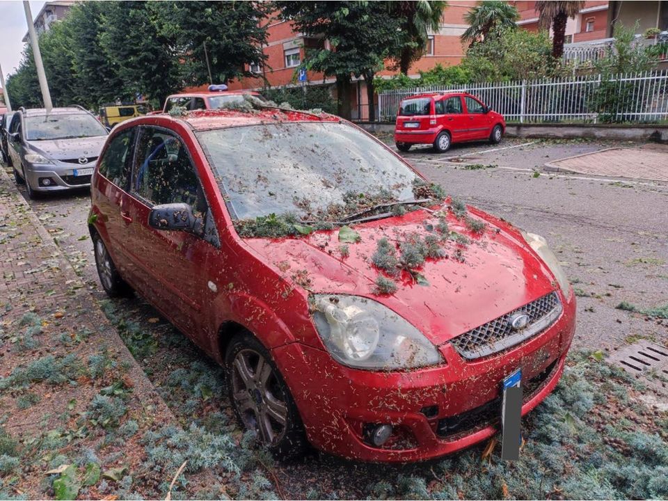 I danni del maltempo a Ciriè (Torino)