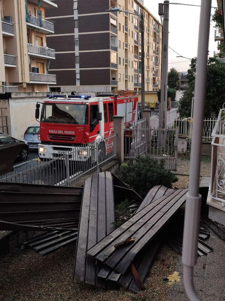 I danni del maltempo a Ciriè (Torino)