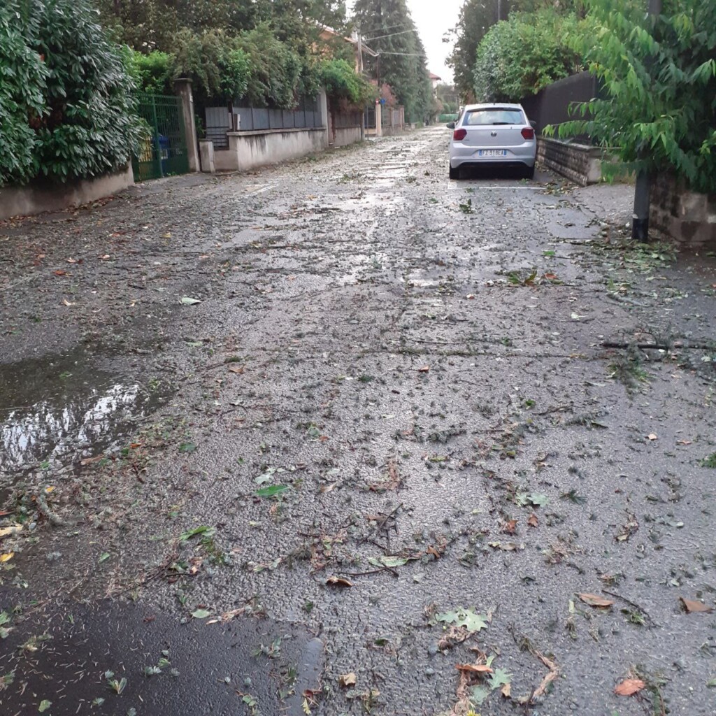 I danni del maltempo a Ciriè (Torino)