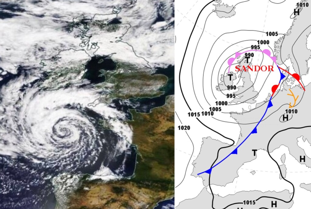 allerta meteo ciclone sandor europa