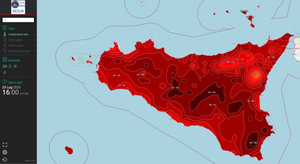 caldo sicilia 23 luglio 2023