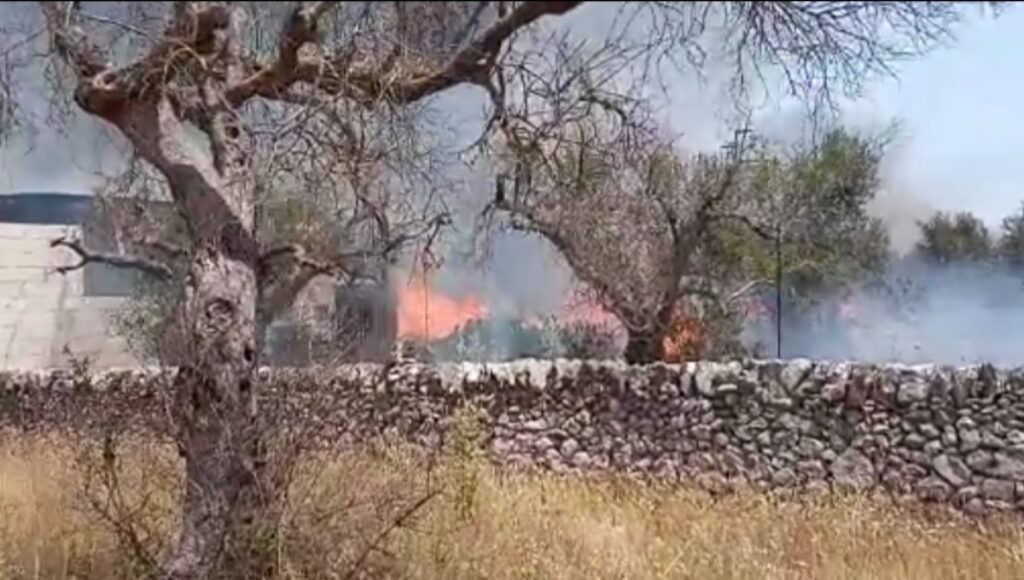 incendi nel leccese