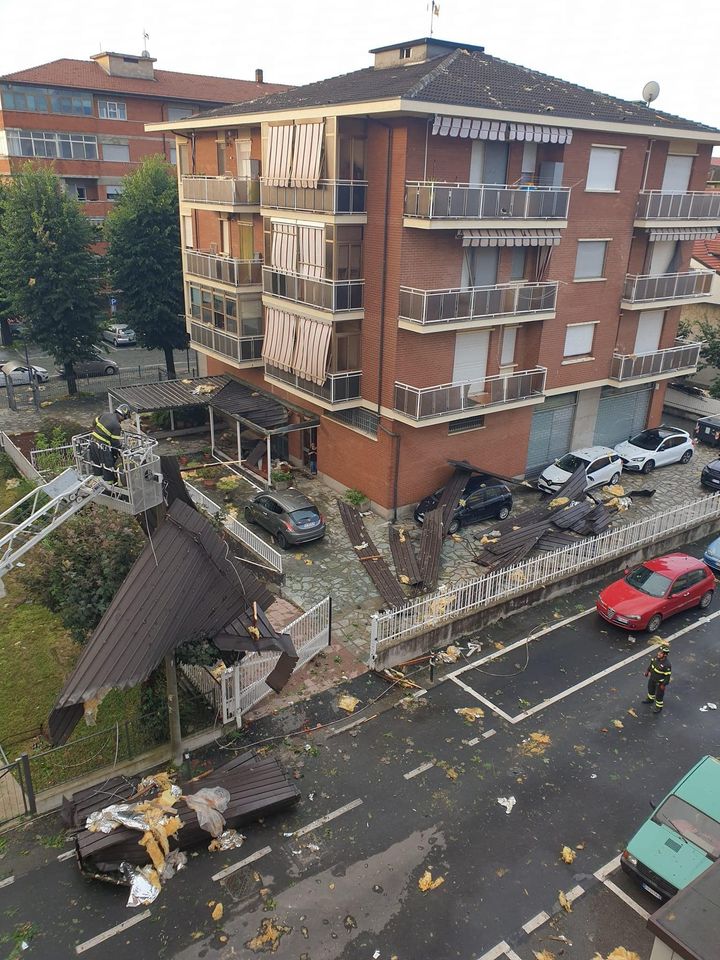 I danni del maltempo a Ciriè (Torino)