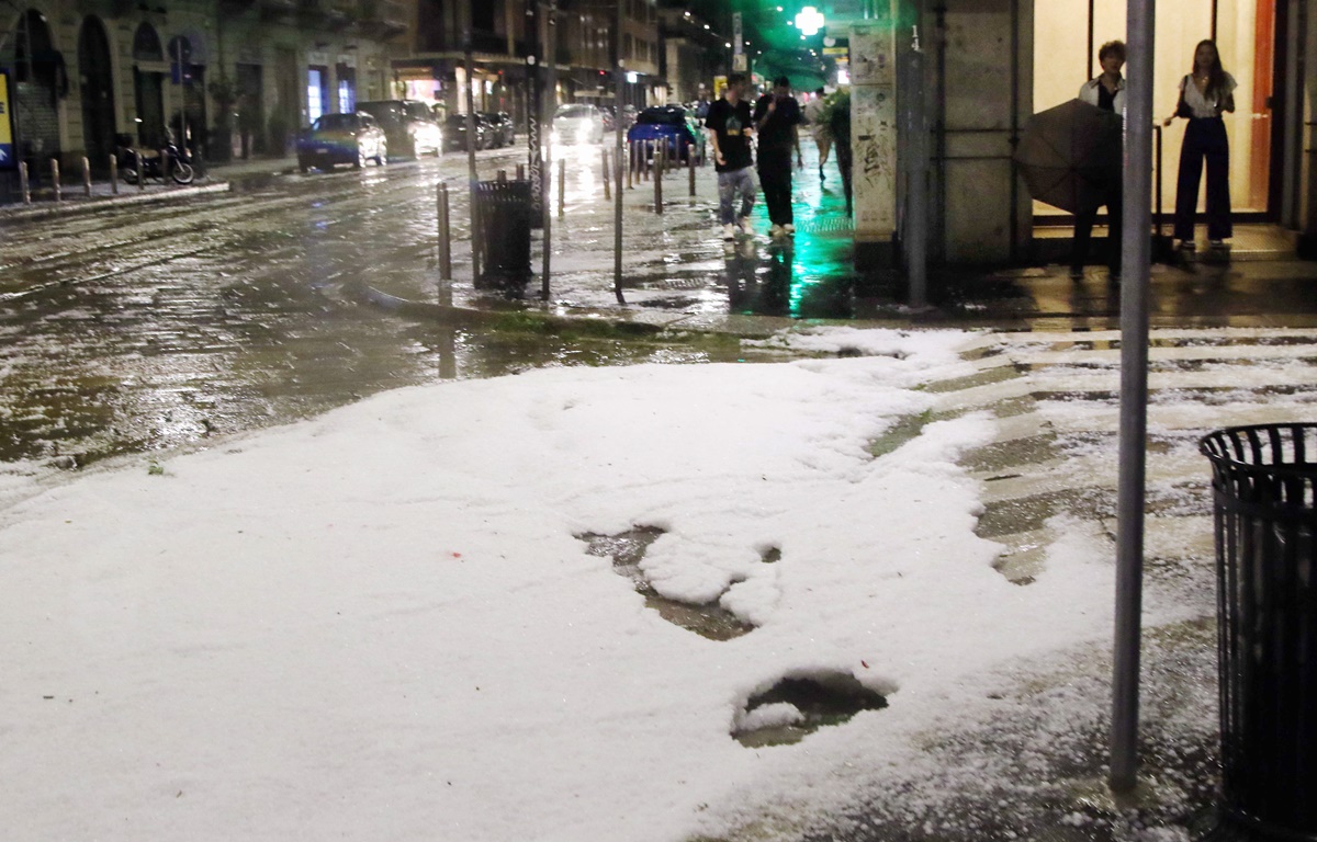 maltempo nubifragio grandinata milano