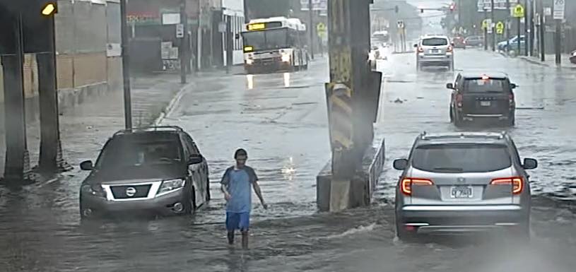 piogge inondzioni maltempo chicago