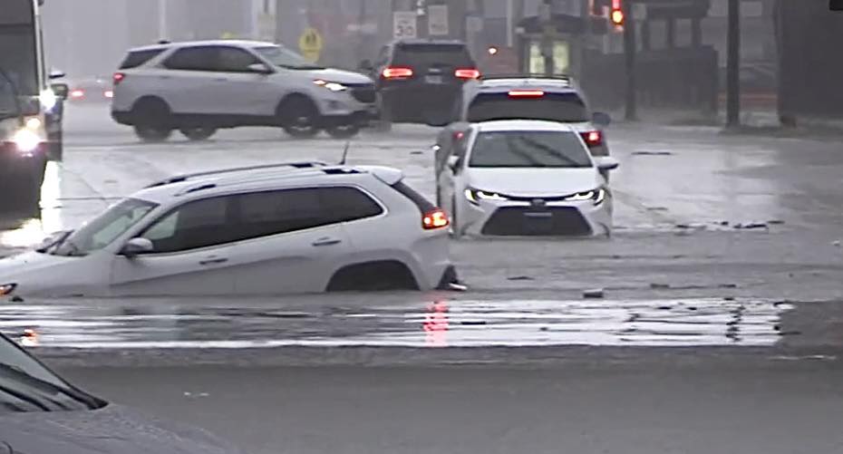 piogge inondzioni maltempo chicago