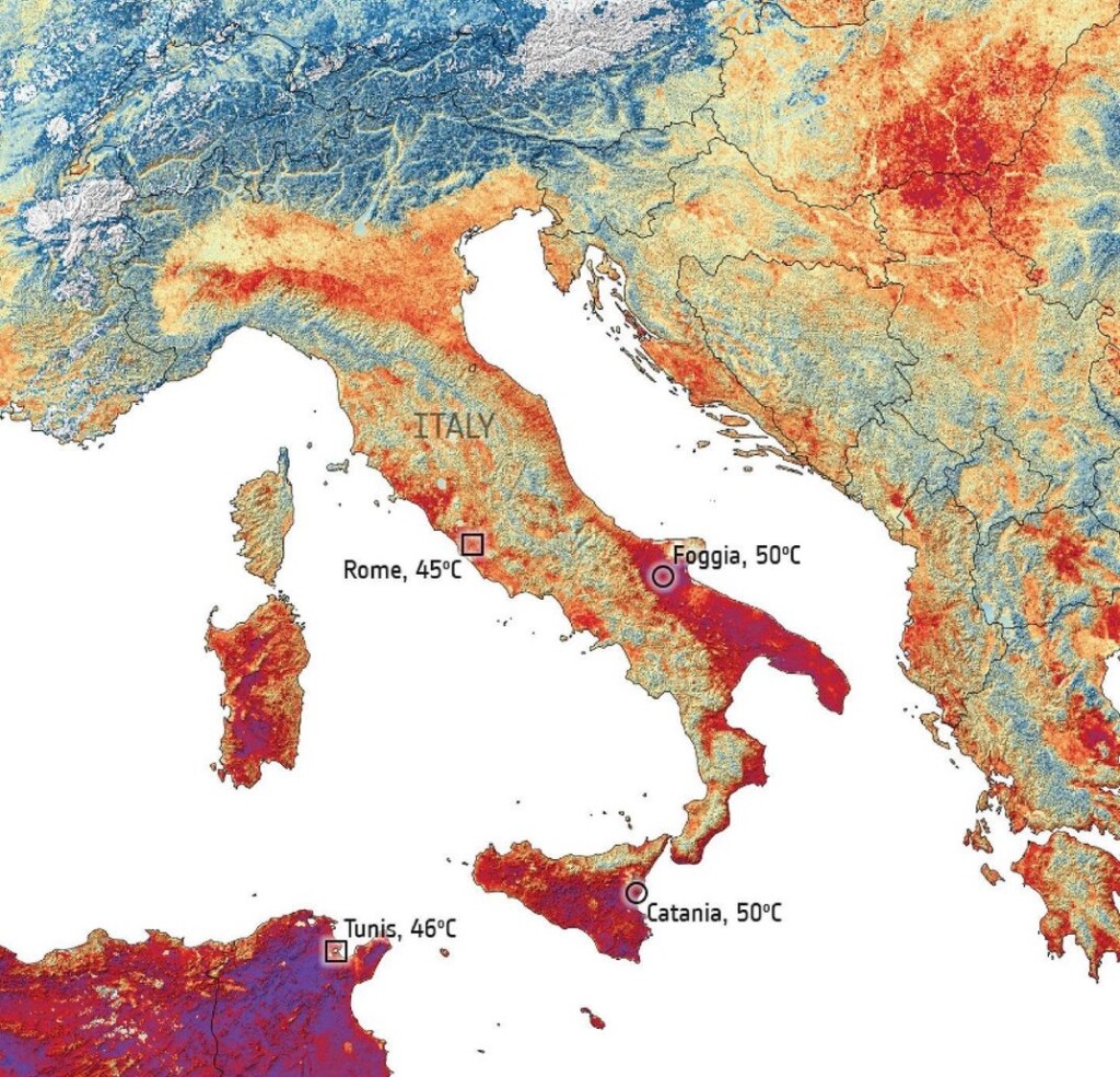 temperature suolo 17 luglio 2023