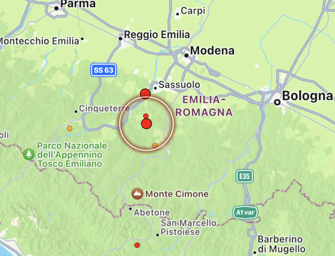 terremoto serramazzoni emilia romagna