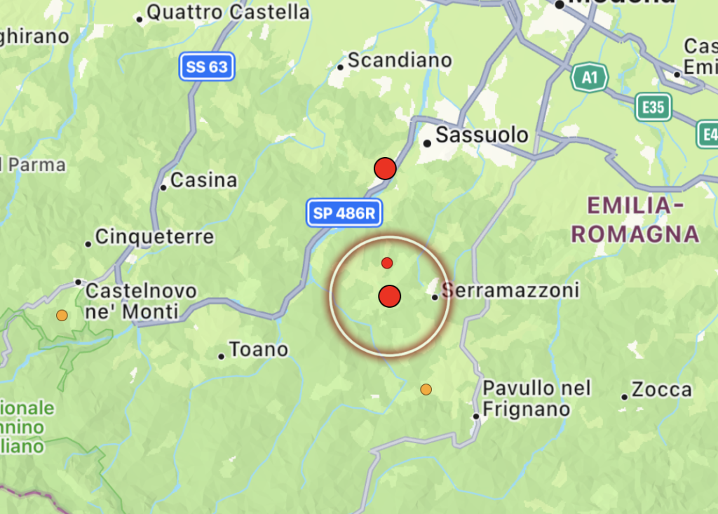 terremoto serramazzoni emilia romagna