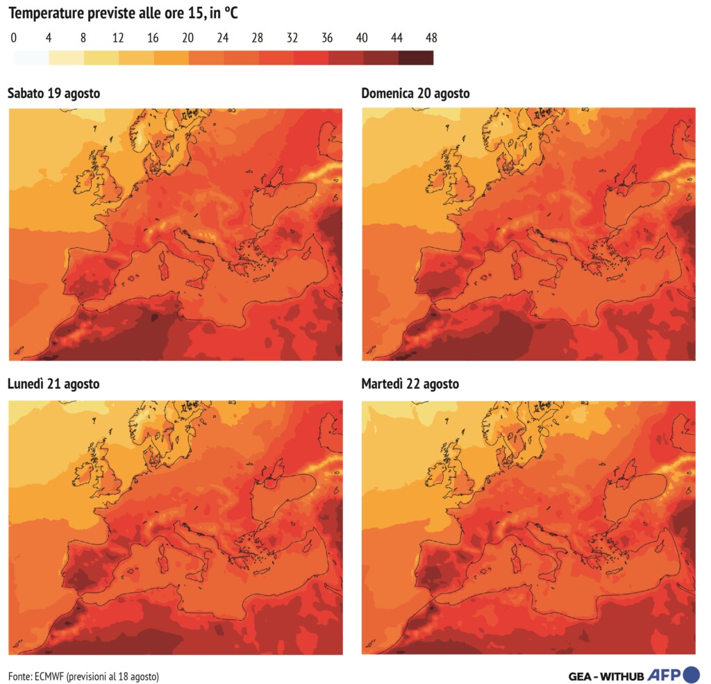 allerta caldo europa