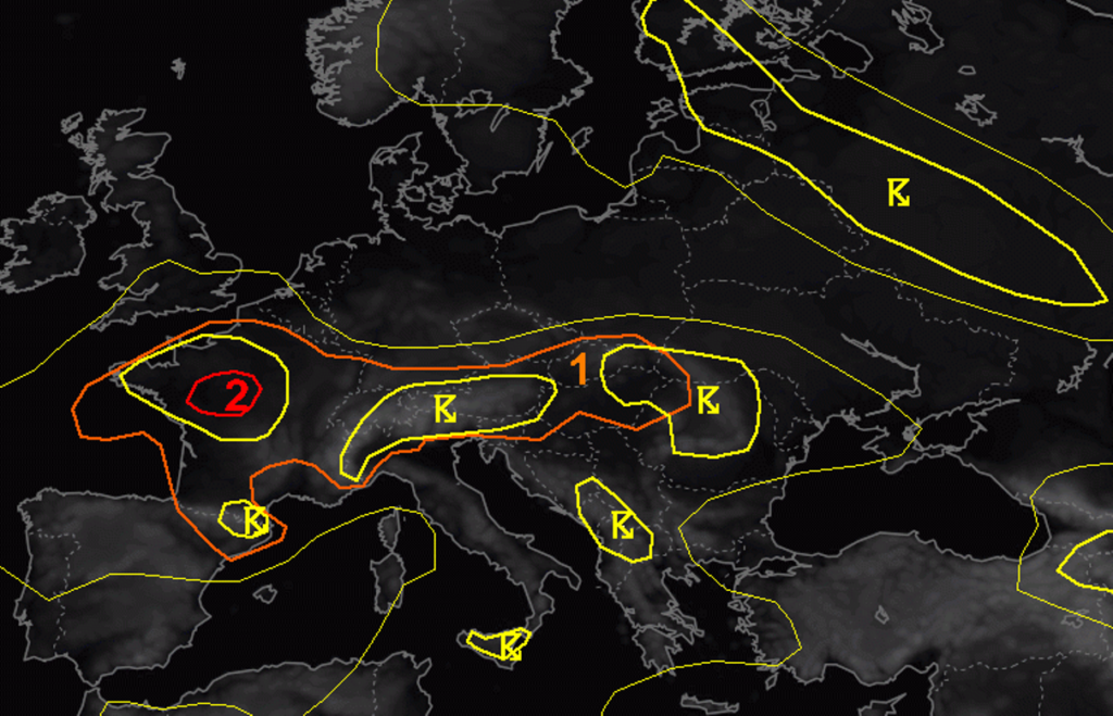 allerta meteo estofex zoom oggi