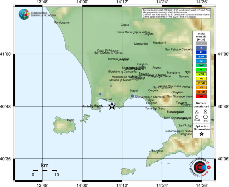 campi flegrei terremoto napoli pozzuoli