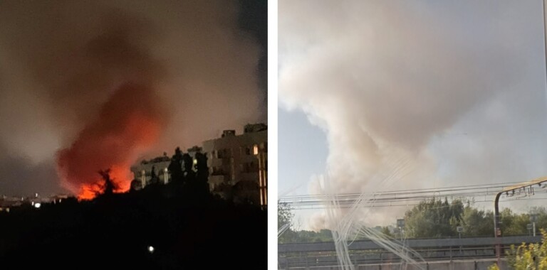 incendio roma ponte mammolo