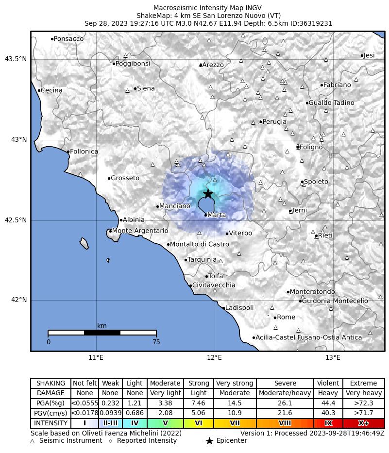 terremoto San Lorenzo Nuovo alta tuscia viterbo