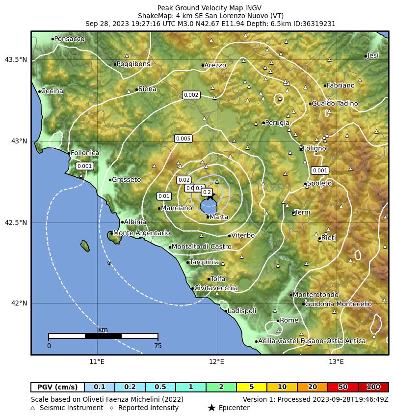 terremoto San Lorenzo Nuovo alta tuscia viterbo